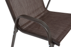 6 Piece Patio Chairs with High Backrest and Armrest - Brown