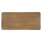 Oak Dining Table with Dual-Panel Pedestal Base - Zoey
