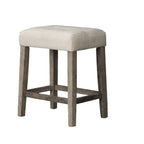 Transitional Backless Counter Stool Set with Upholstered Cushion - Black or Beige