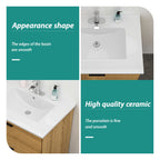 Premium Rectangular Vanity Top with Single Faucet Hole and Overflow - White