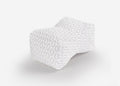 White Cooling Knee Pillow with Ergonomic Support - BEDGEAR