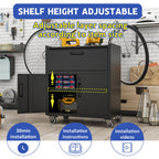 Sturdy Metal Tool Cabinet with Drawer & Locking Doors - Mobile Garage Storage