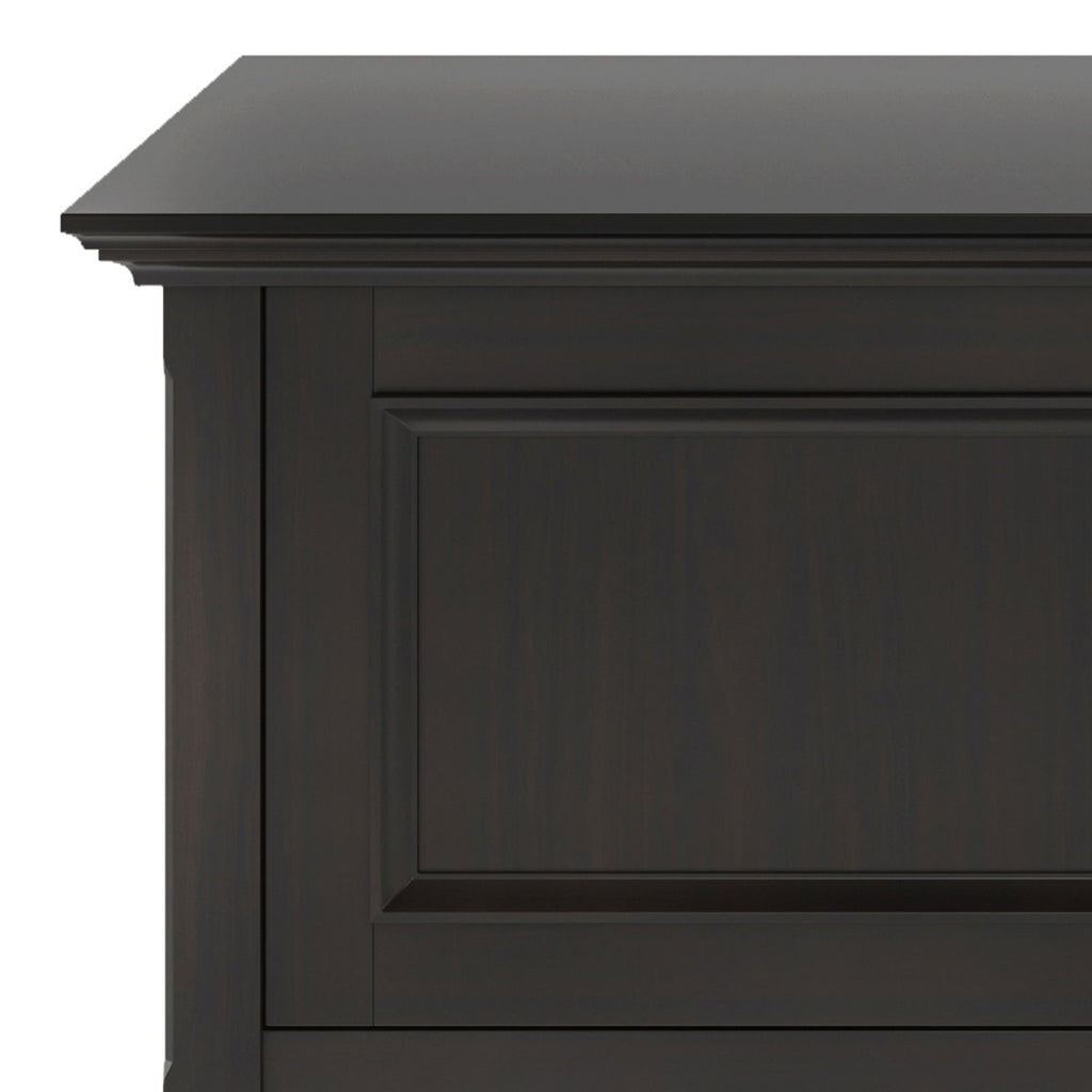 Low TV Media Stand with Adjustable Shelf - Hickory Brown