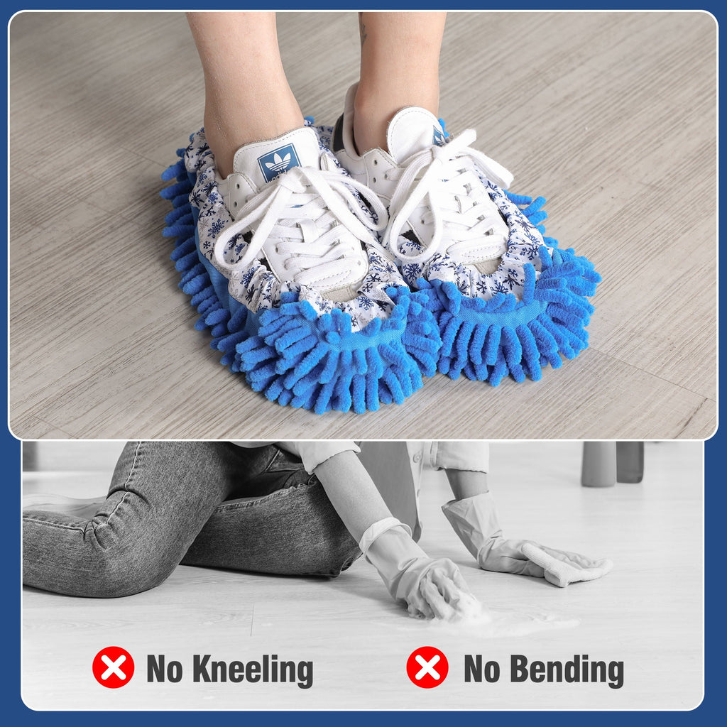 Microfiber Mop Slippers for Floor Cleaning, Machine Washable, 3 Pieces