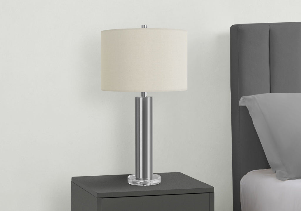 Contemporary Table Lamp with Adjustable Lighting - Black or Gray