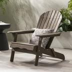 Malibu Adirondack Chair with Foldable Design - Gray