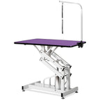 Hydraulic Pet Grooming Table with Adjustable Height - Purple or Pink