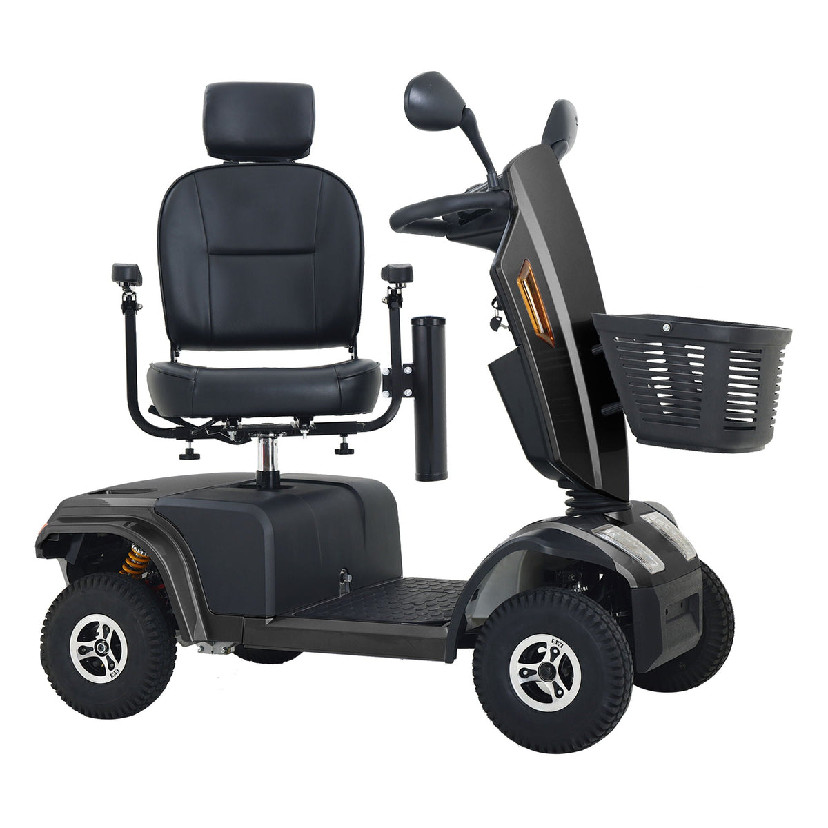 Heavy Duty Mobility Scooter with Long Range and Enhanced Safety - Red, Blue, Black, Gray
