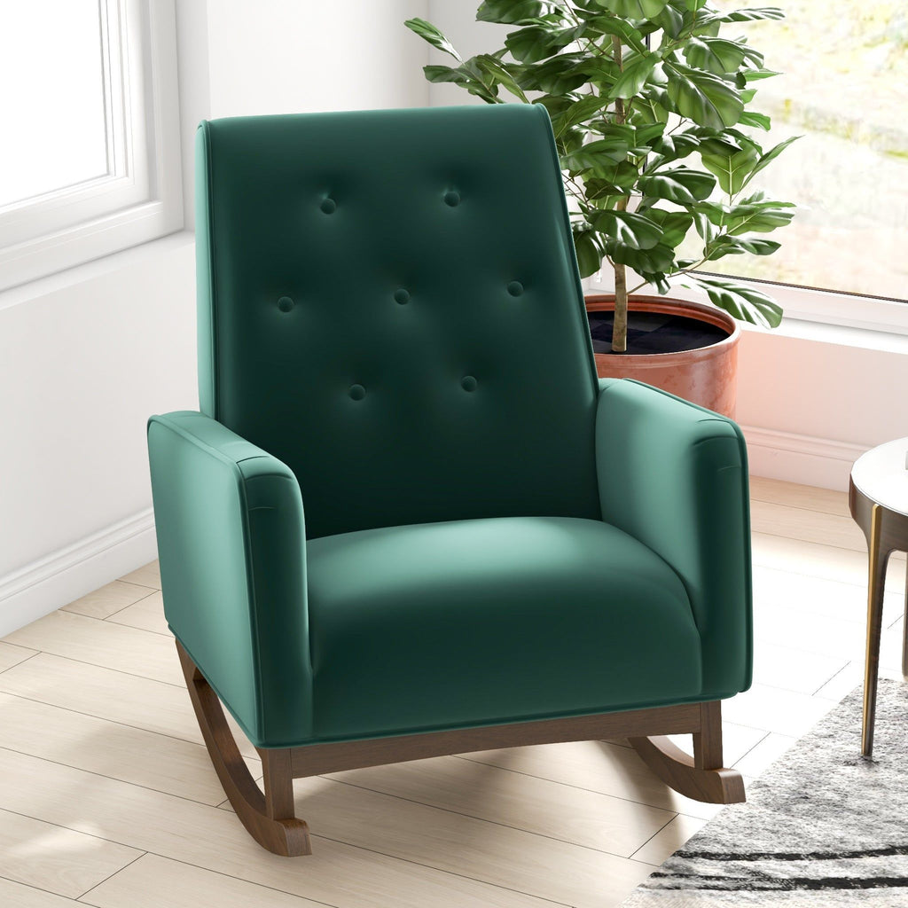 Demetrius Solid Wood Rocking Chair - Multiple Colors