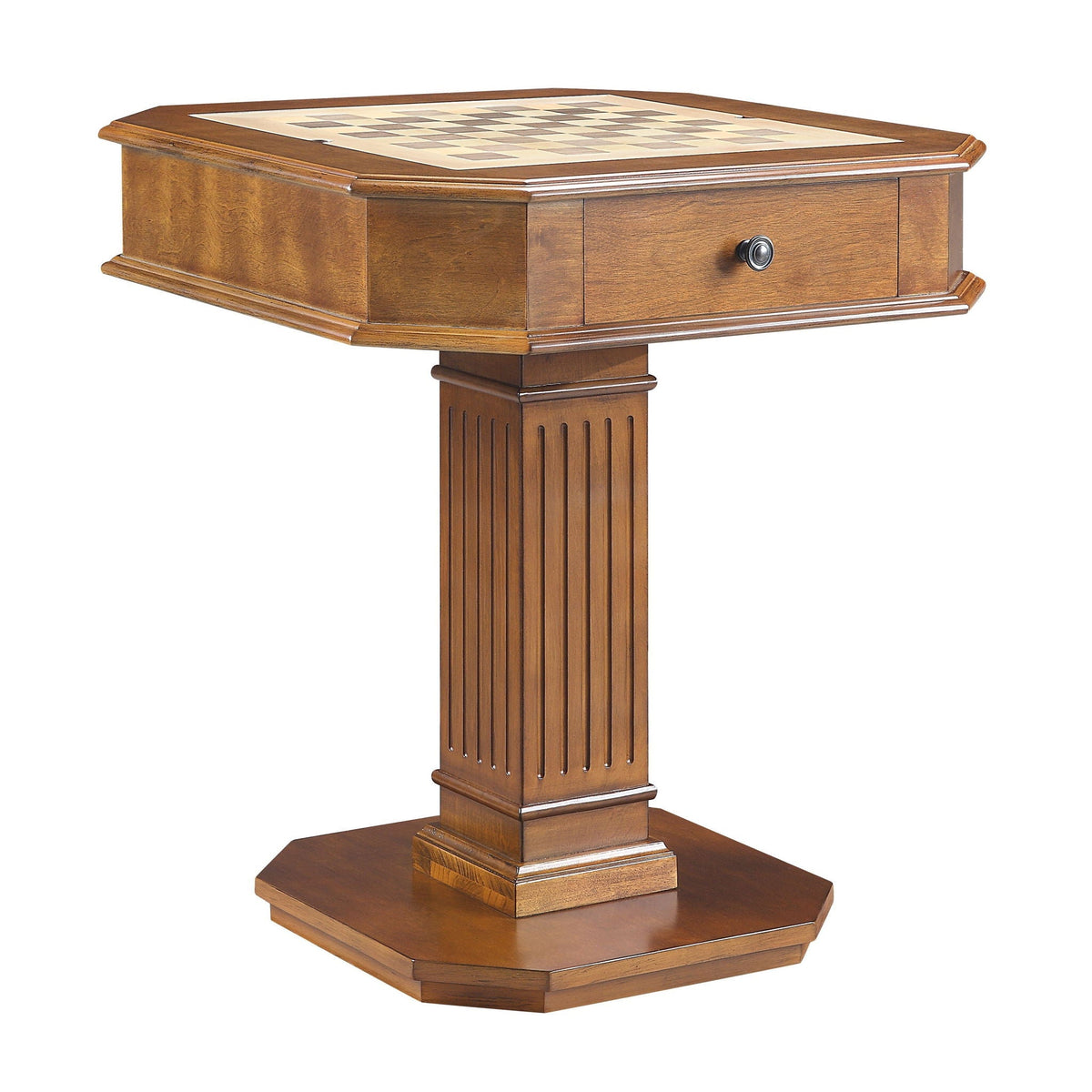 Galini Game Table with Storage Drawers - Walnut