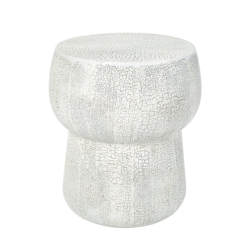 Outdoor Patio Accent Table with Crack Process - Magnesium Oxide Finish