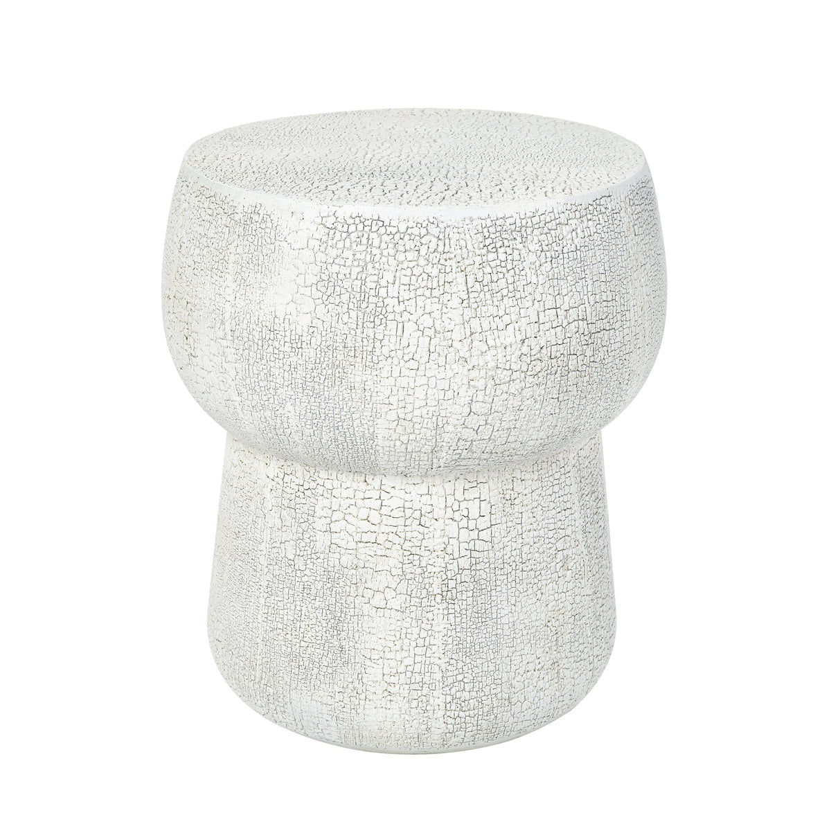 Outdoor Patio Accent Table with Crack Process - Magnesium Oxide Finish