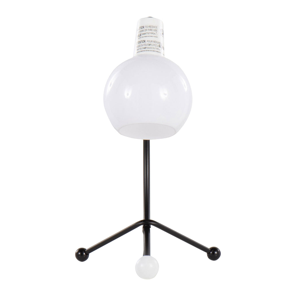 Black and White Contemporary Task Lamp with Adjustable Neck