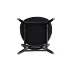 Dining Chair Set with Cane Backrest - Black or Light Brown