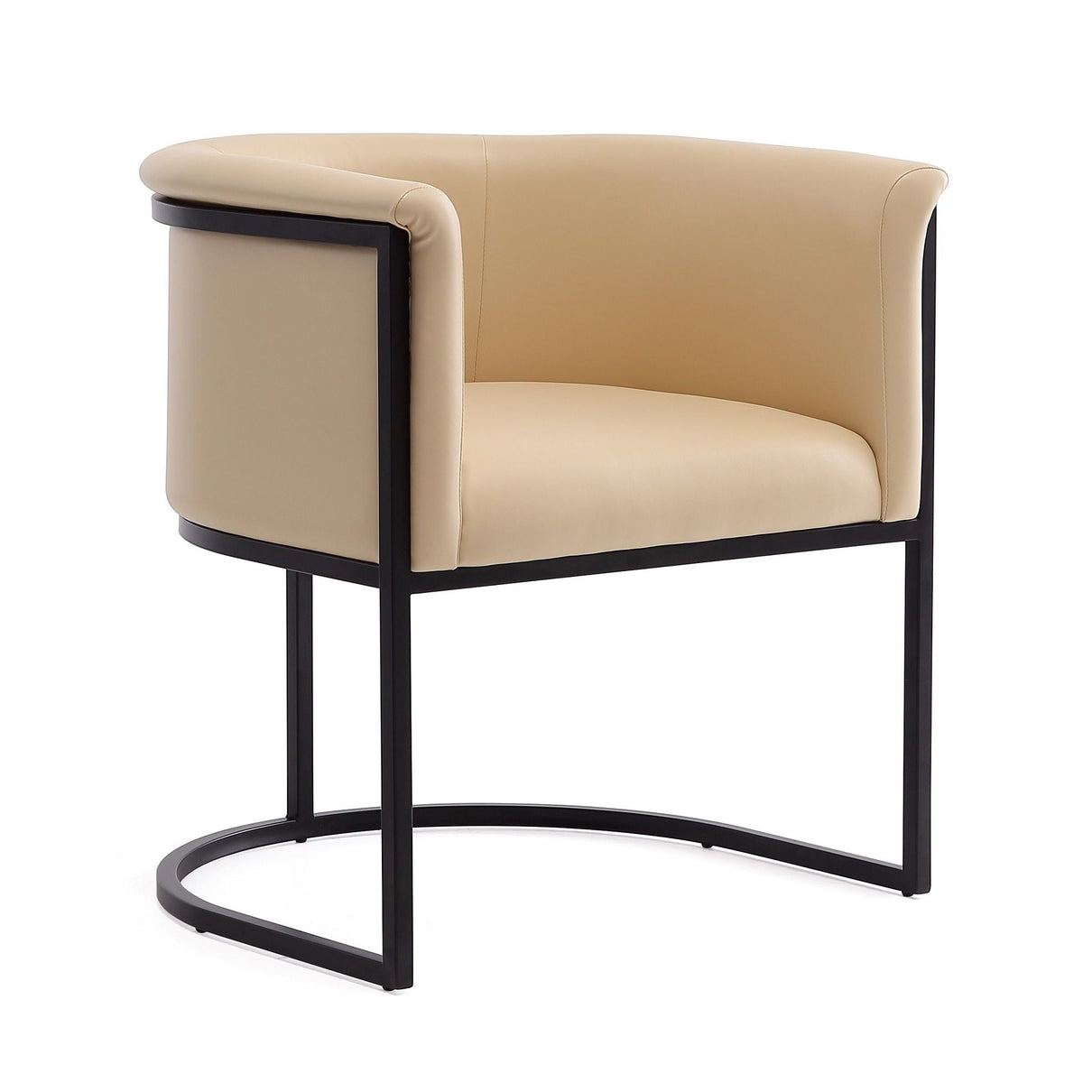 Cosmopolitan Dining Chair with Geometric Metal Frame - Multiple Colors