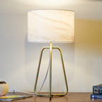 White Desk Lamp with Metal Base - Optima