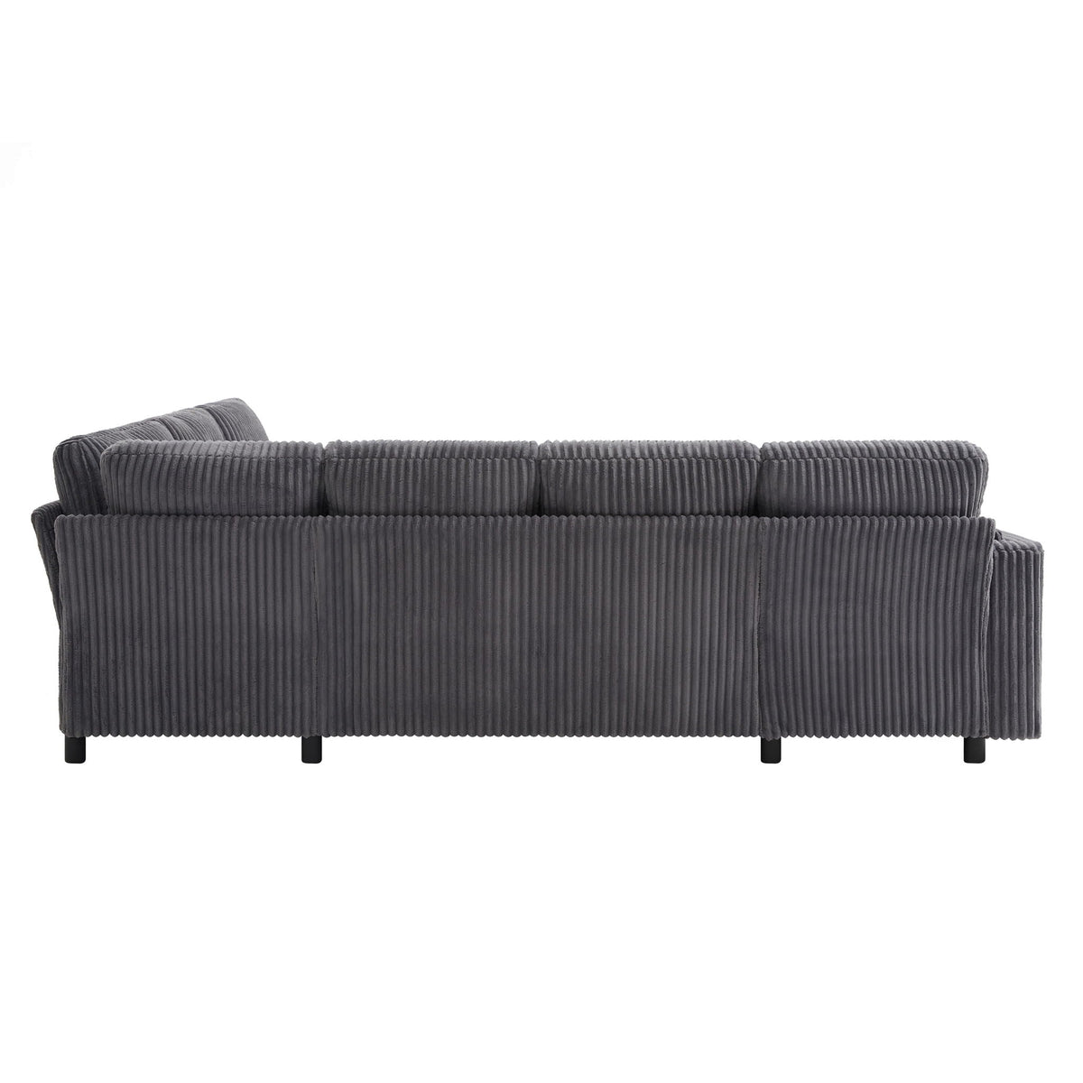 Convertible U-Shaped Sectional Sofa Bed with USB Ports and Storage – Black, Dark Gray, Blue
