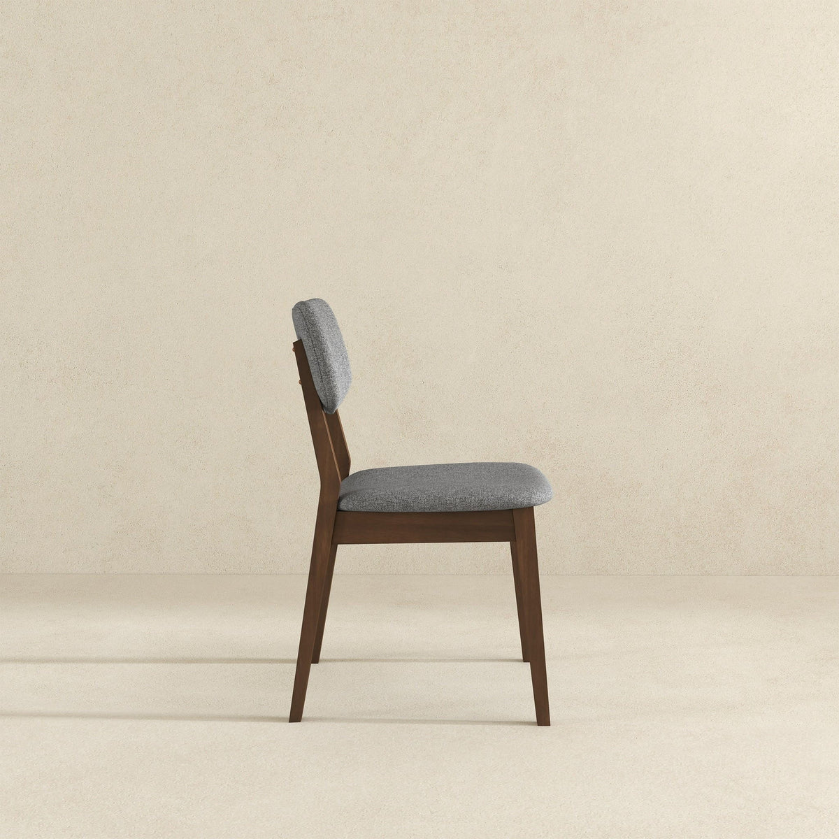 Solid Back Side Chair Set with Mid-Century Modern Design - Multiple Colors