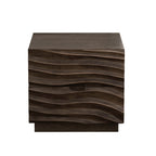 Solid Wood Nightstands with 2 Drawers - Modern Handleless Design - Brown