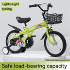 16-Inch Sporty Kids Cruiser Bike with Training Wheels - Green or Pink