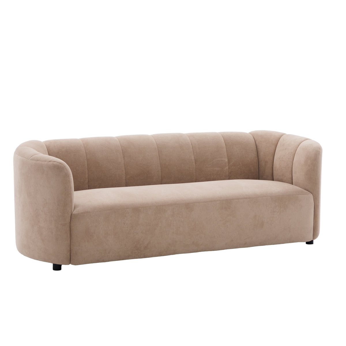 Mirelle 80 in. Modern Curved Velvet Sofa Couch with Curved Backrest - Nomad