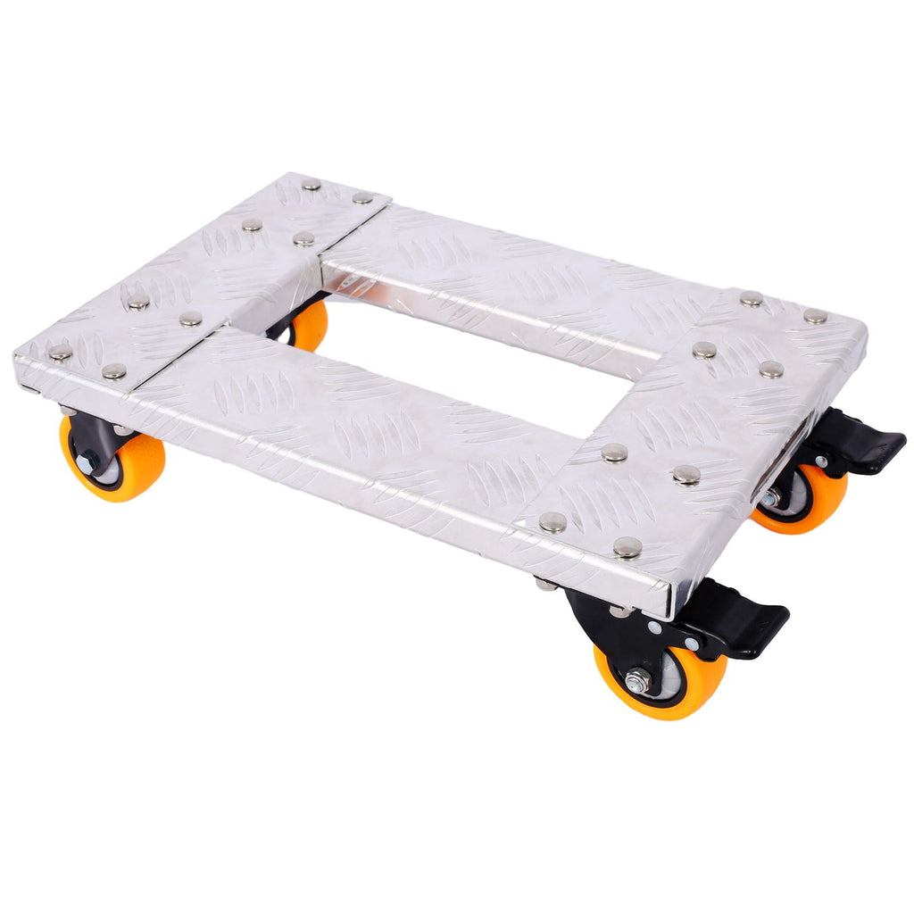 Heavy Duty Furniture Dolly Trolley Car with 3" TPU Casters - Pearl Silver