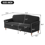 Loveseat Sofa 2 Seater Couch with Rolled Arms - Gray or Dark Gray
