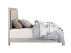 Pearl Silver Storage Bed with LED Lighting and Drawers