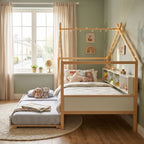 House Bed With Bookshelf Storage and Integrated Shelves - White