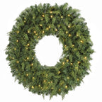 48-Inch Pre-Lit Crestwood Spruce Artificial Christmas Wreath with 8 Lighting Modes - Green