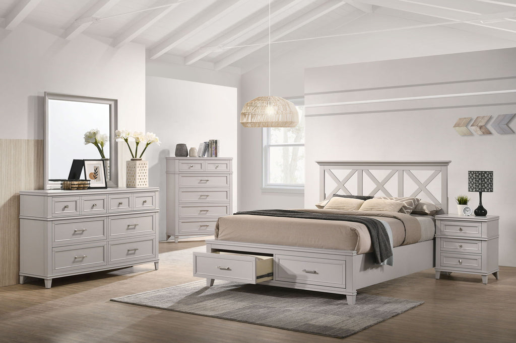5 Drawer Chest with Ample Storage - White or Gray