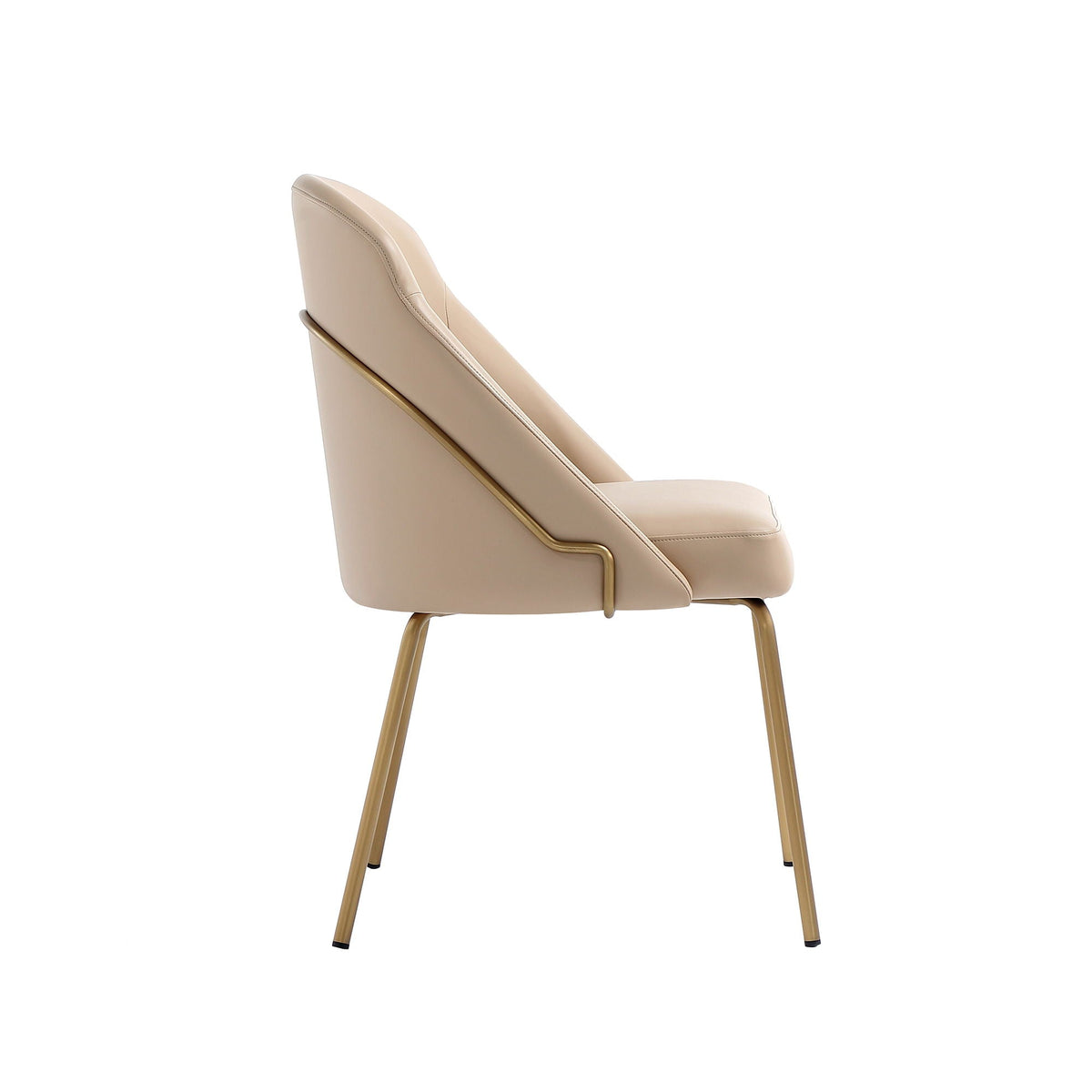 Upholstered Dining Chair with High-Density Foam - Beige, Gray, or White