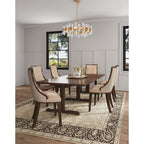 Grand Dining Chair Set with Solid Beech Wood Frame - Beige or Gray