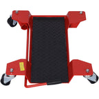 Metal Motorcycle Center Stand Move Dolly with 500 lb Capacity - Red