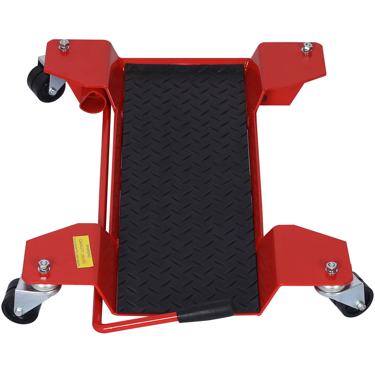 Metal Motorcycle Center Stand Move Dolly with 500 lb Capacity - Red