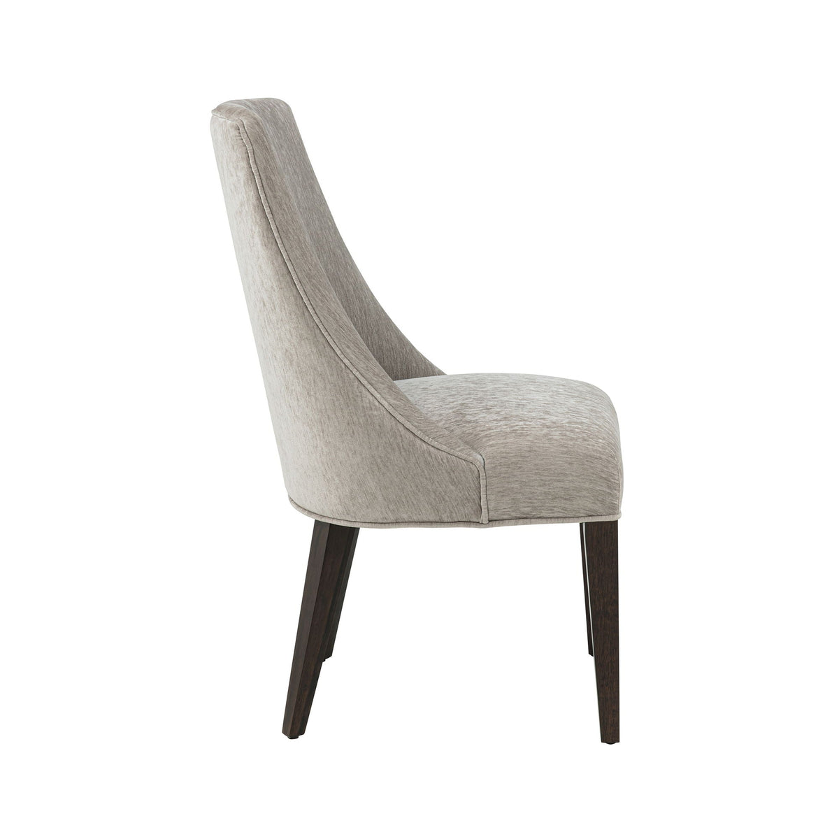 Upholstered Armchair with Ergonomic Backrest - Beige or Dark Gray