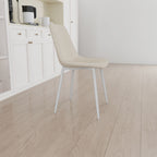 Modern Kitchen Dining Chairs Set of 4 with Linen Padding - Beige