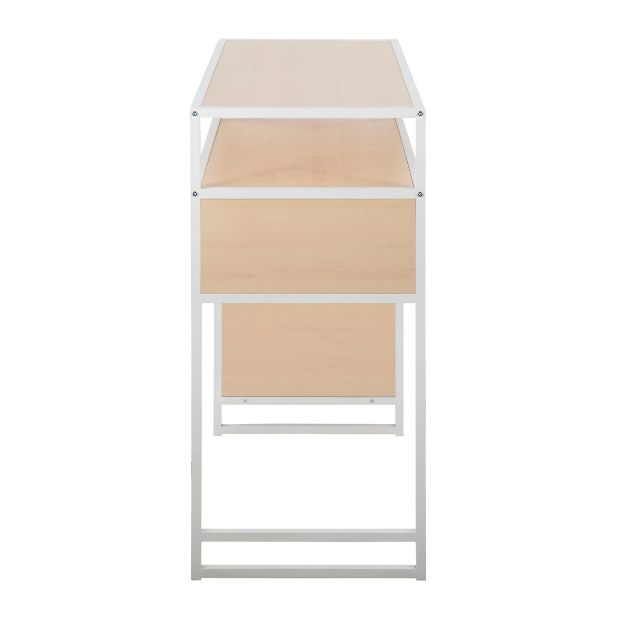 Farmhouse Bar Height Table with Storage Space - Light or Dark Brown