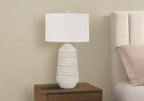 Contemporary Ceramic Table Lamp with 3-Way Switch - Cream