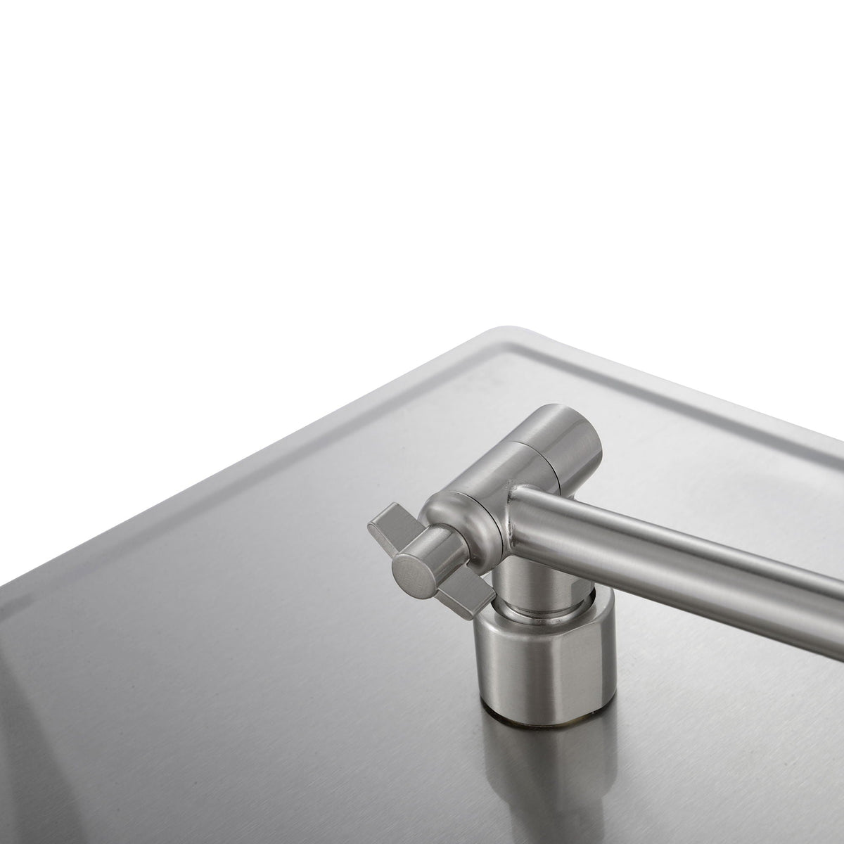 Luxury Rain Shower Head with Adjustable Arm - Brushed Nickel