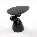 Lucky Stone Shaped Table with Sculptural Base – White, Black, or Gray