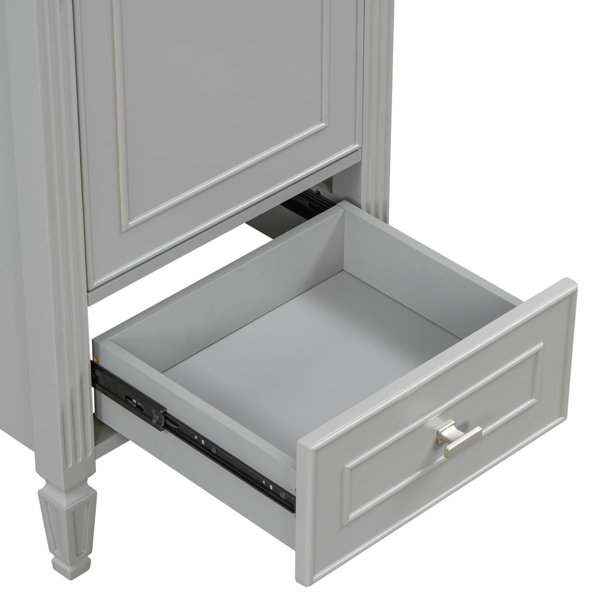 Retro Bathroom Vanity With Sink with Soft-Closing Doors - Green or Dark Gray