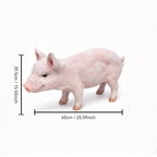 Cheerful Beige Pig Garden Statue with Weather-Resistant Finish - Beige