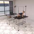 Large Heavy Duty Pet Grooming Table with Adjustable Arm - Black or Blue
