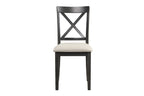 5-Piece Solid Wood Dining Set — White or Dark Gray