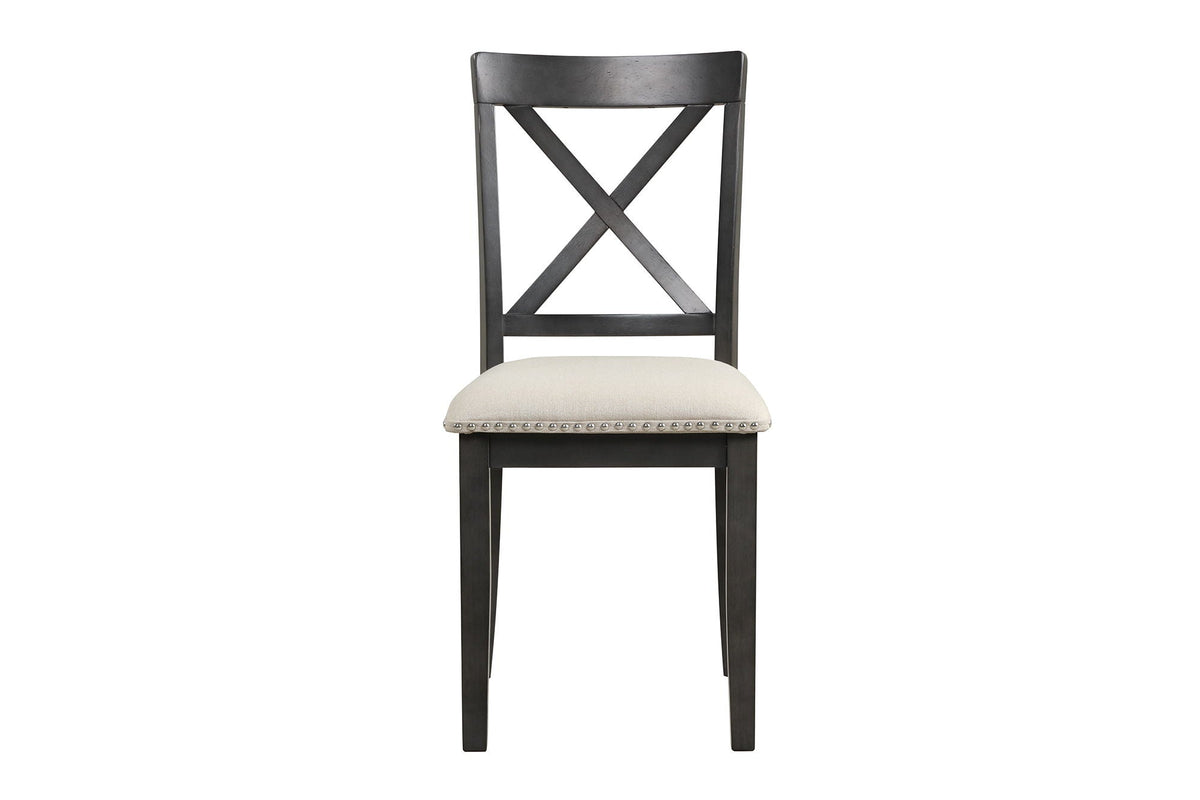5-Piece Solid Wood Dining Set — White or Dark Gray