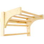 Natural Swedish Ladder Stall Bars Set for Physical Therapy & Gymnastics with High Weight Capacity