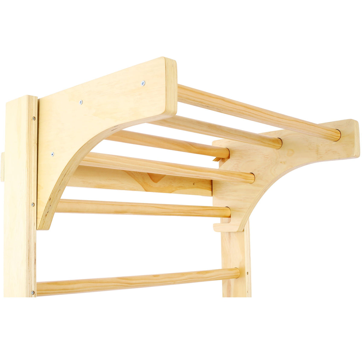 Natural Swedish Ladder Stall Bars Set for Physical Therapy & Gymnastics with High Weight Capacity