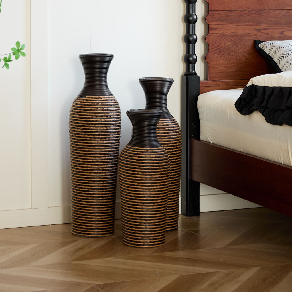 Classic And Neat Floor Vase with High Independent Stand - Multiple Colors