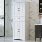 Bathroom Storage Cabinet with Adjustable Shelves and Drawer - Gray or White